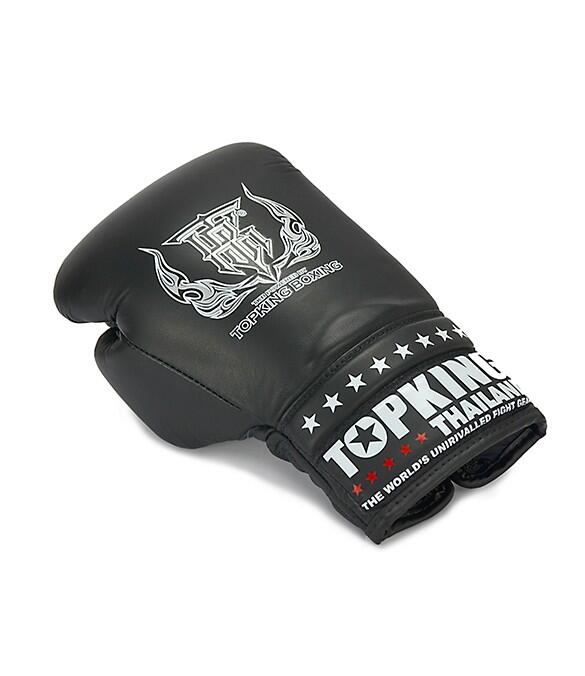 Luvas de boxe Top King Super Competition em couro negro 5/5