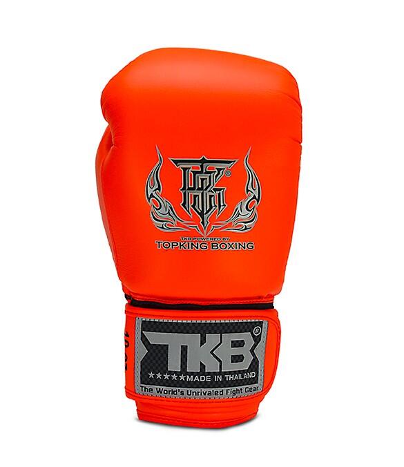 Luvas de Boxe Top King Double Lock Laranja - couro 3/5