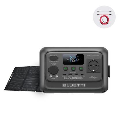 BLUETTI Générateur Solaire Elite 30 V2 600W + Panneau Solaire 200W pour Camping