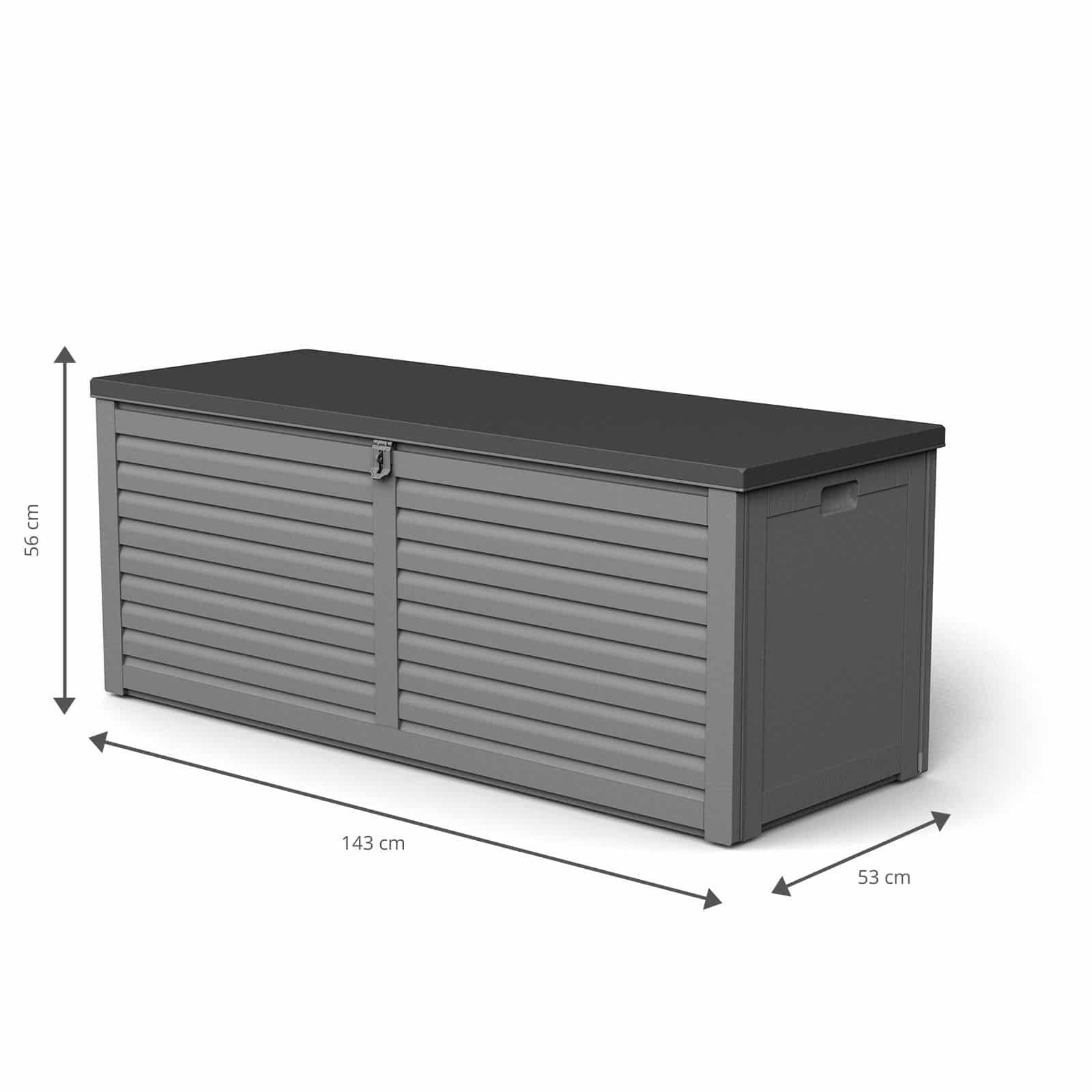 Arcón Exterior para Jardín con Capacidad de 390L Gardiun Lift 143x53x56 cm 3/3