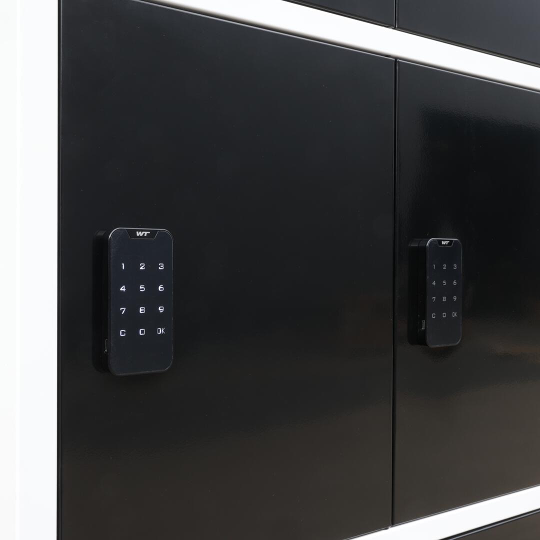 Lockerkast met digitaal cijferslot - Zwart/Wit - 112x42x150 cm - 9 lockers 3/7