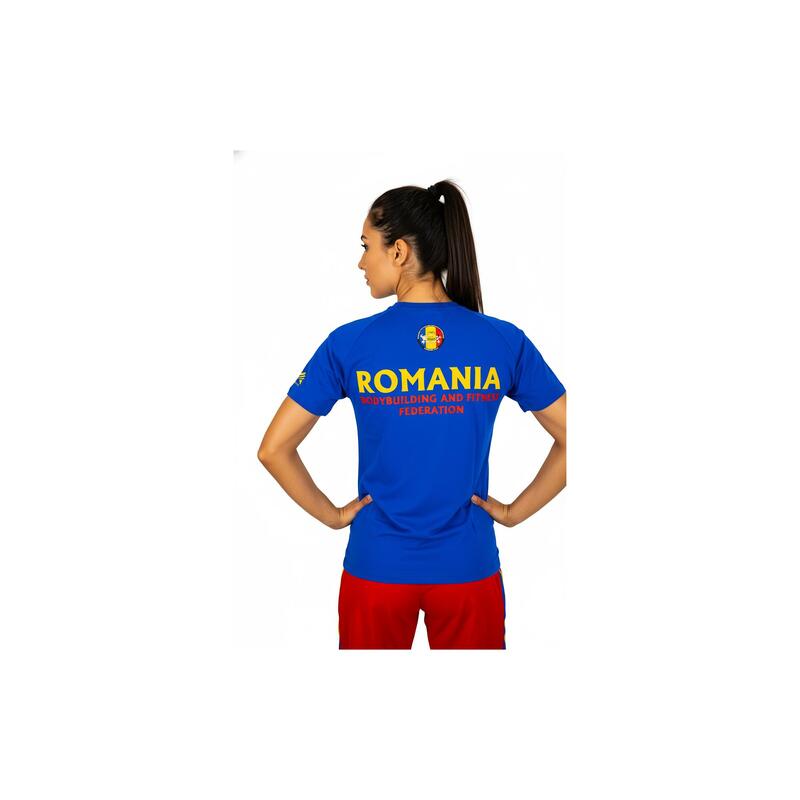 Tricou Bumbac Feminin Oficial FRCF Albastru