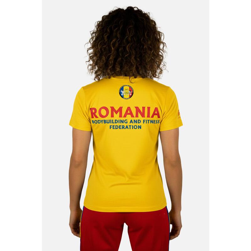 Tricou Bumbac Feminin Oficial FRCF Galben
