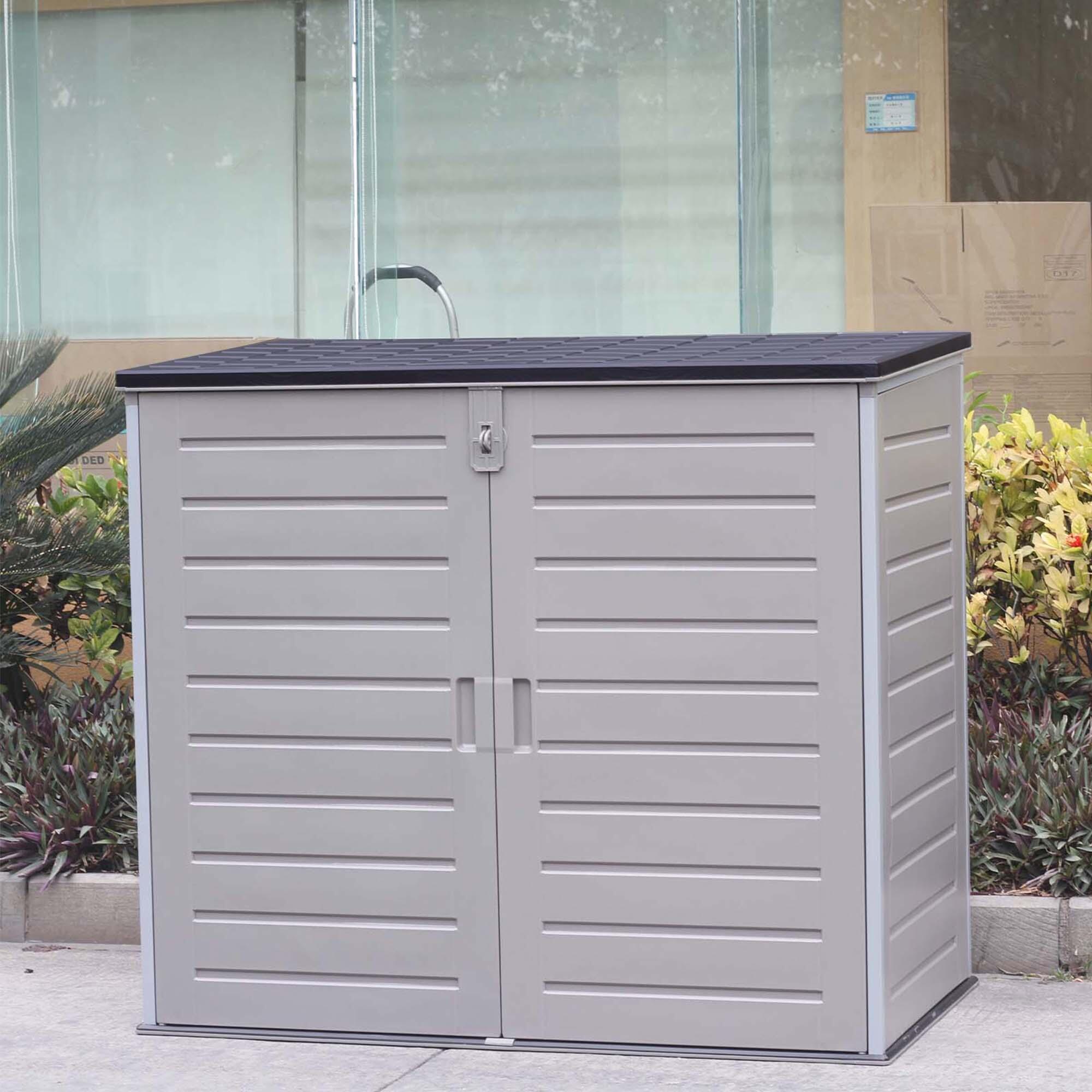 Arcón de Resina Gardiun Soften II 1.170 L 140x82x123 cm con Amortiguadores Gris 2/5