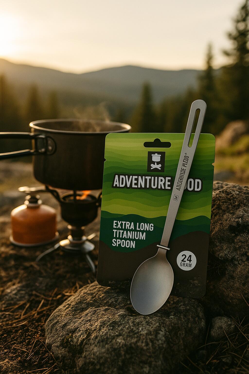 Adventure Food Cucchiaio in Titanio Extra Lungo – 24 g cucchiaio campeggio 3/3