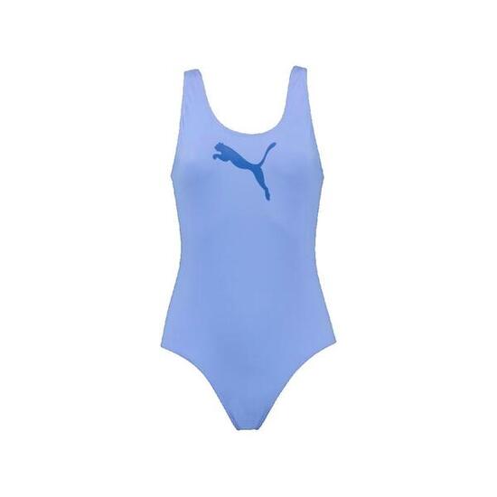 Maillot de bain PUMA violet femme en nylon recyclé, protection UV