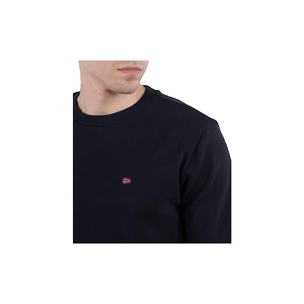 Sudadera Napapijri Balis Crew Negra para Senderismo 3/5
