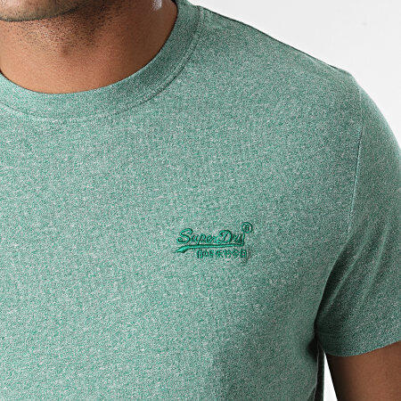 T-shirt Superdry Essential Logo em algodão orgânico verde 2/4