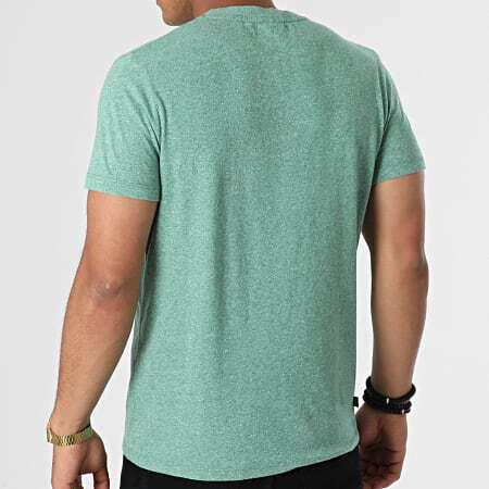 T-shirt Superdry Essential Logo em algodão orgânico verde 4/4