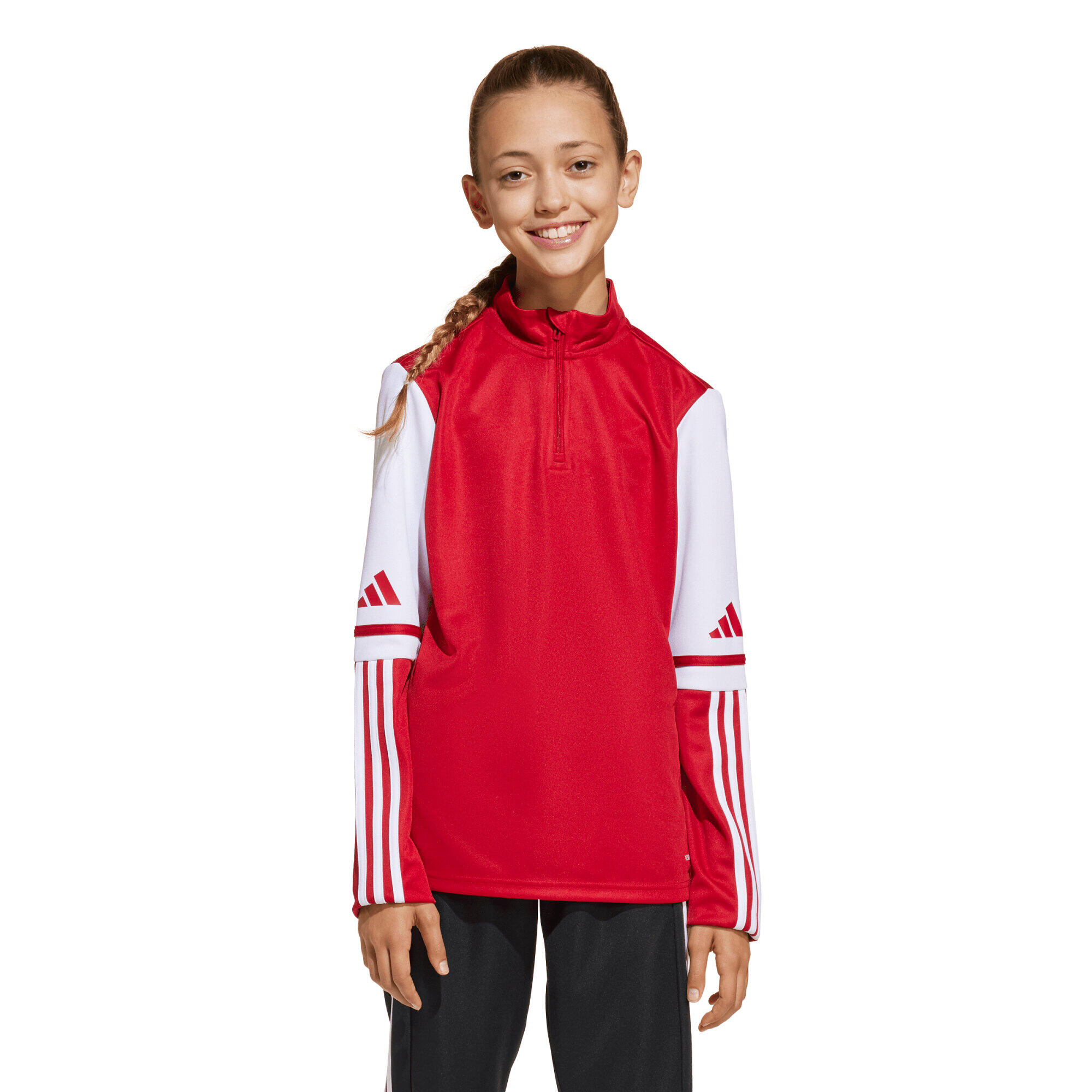 Sweatshirt adidas Squadra 25 demi-zip rouge/blanc junior 2/6