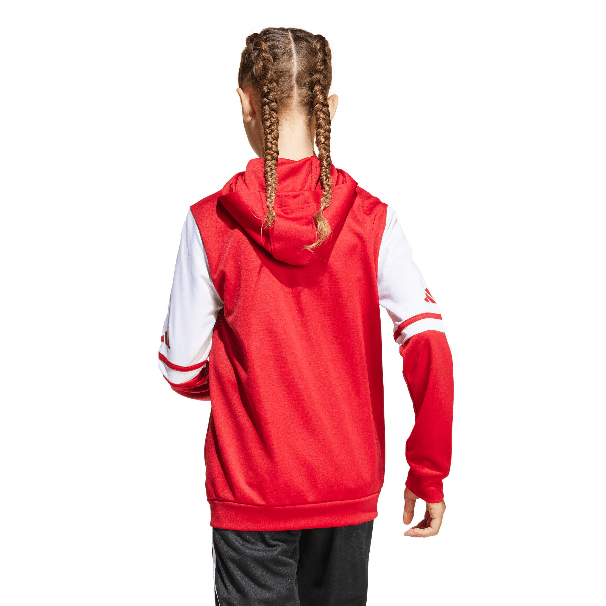 Sweat à capuche adidas Squadra 25 rouge/blanc junior 3/7