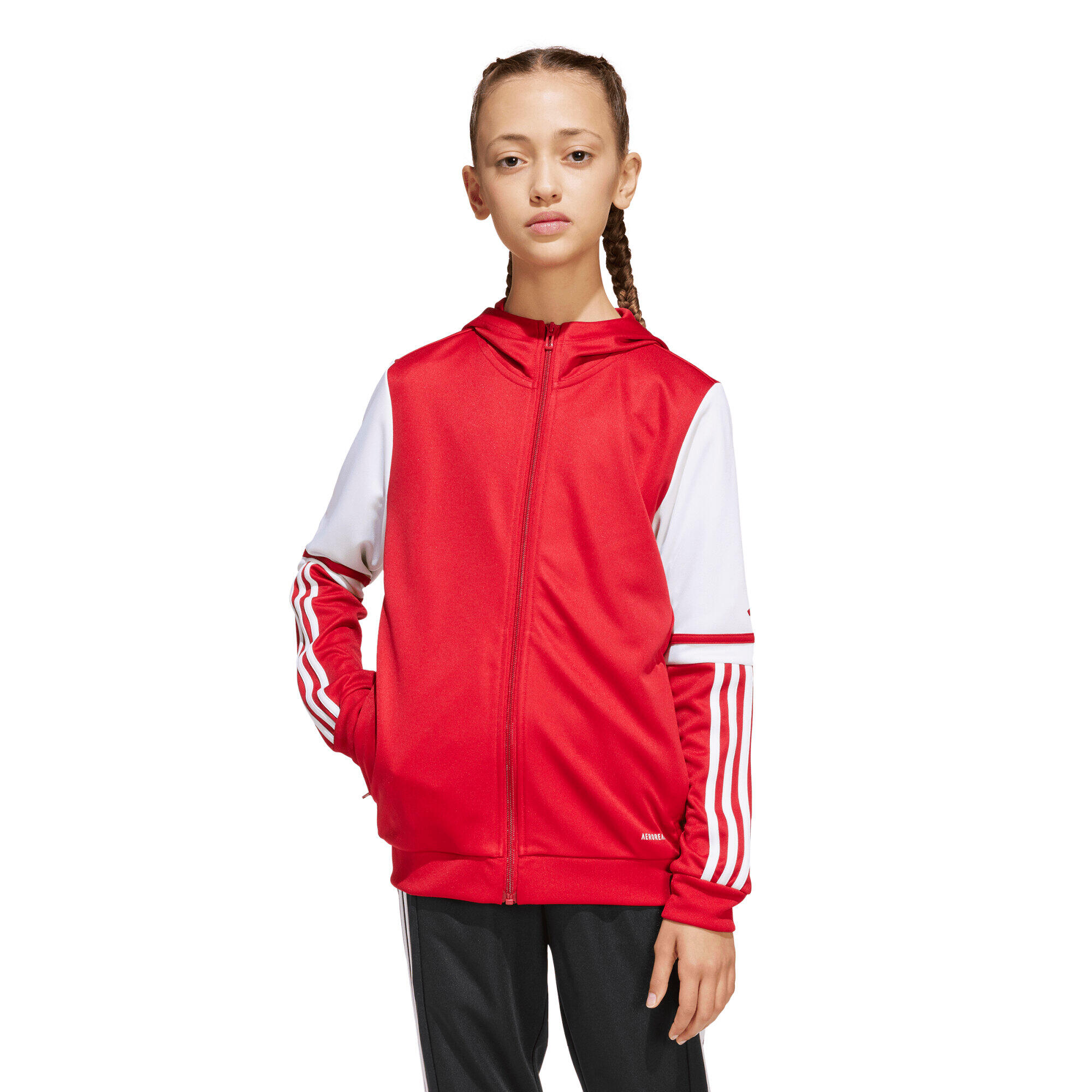 Sweat à capuche adidas Squadra 25 rouge/blanc junior 2/7