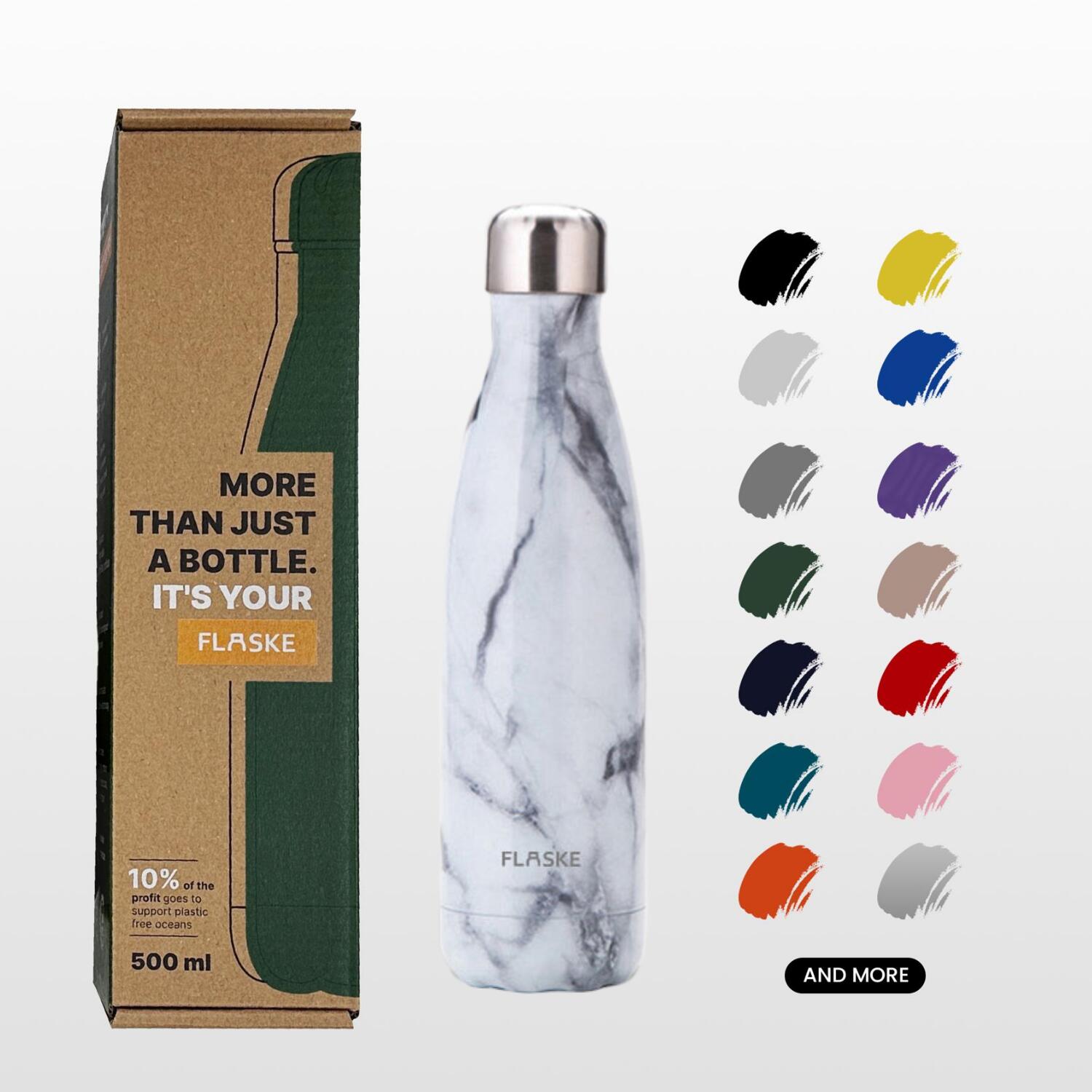 FLASKE Original 500ML / Marble Ice 2/4