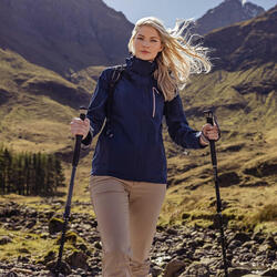 Dlx Katya Veste de pluie femme imperméable Bleu capuche amovible