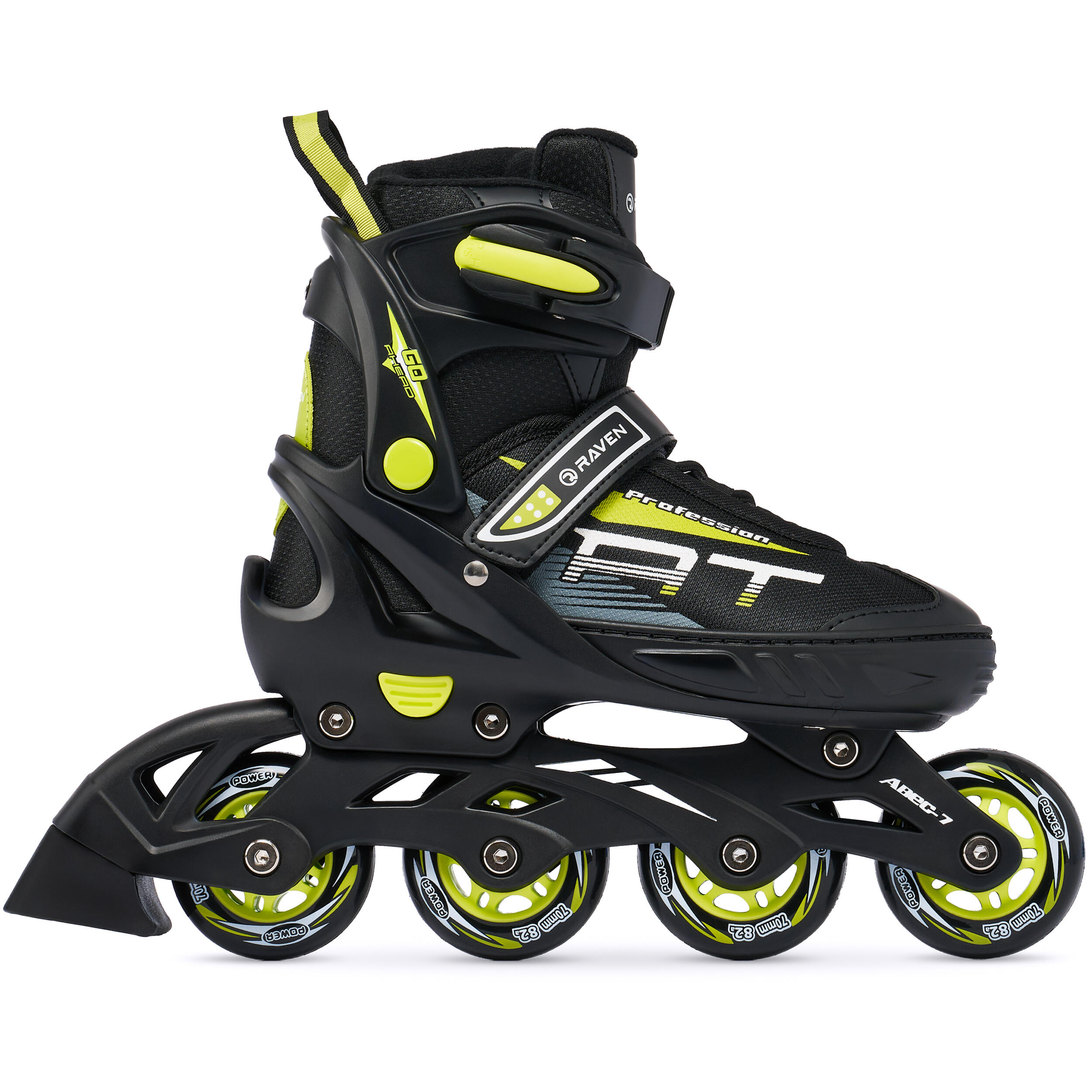 Patins ajustáveis 2em1 Raven Profession Preto/Lima 5/6