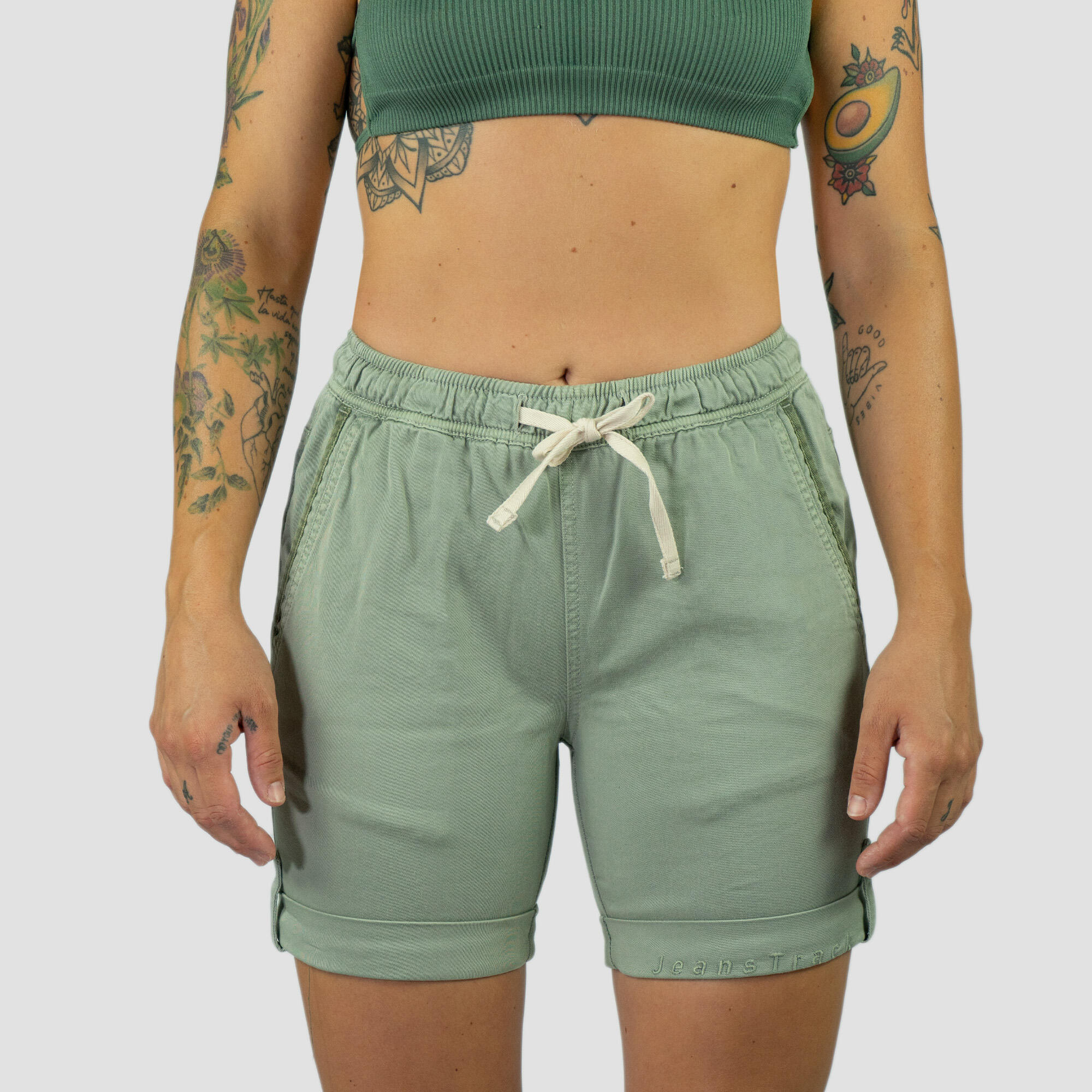 JEANSTRACK Dámské lezecké kalhoty Shira Short Olive