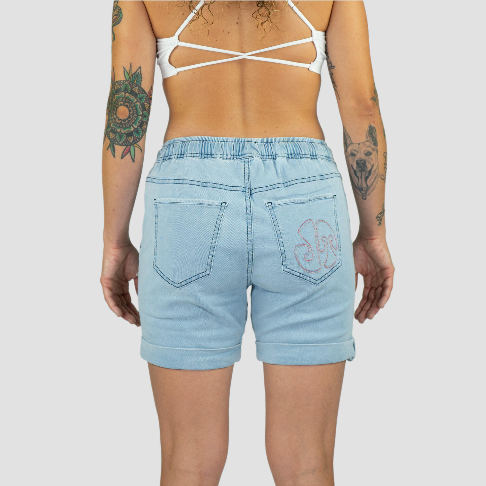 Pantalón Escalada Shira Short Jeans Aciano Mujer 2/7