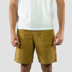 Pantalon d'escalade trotkking crag homme Ã moutarde courte