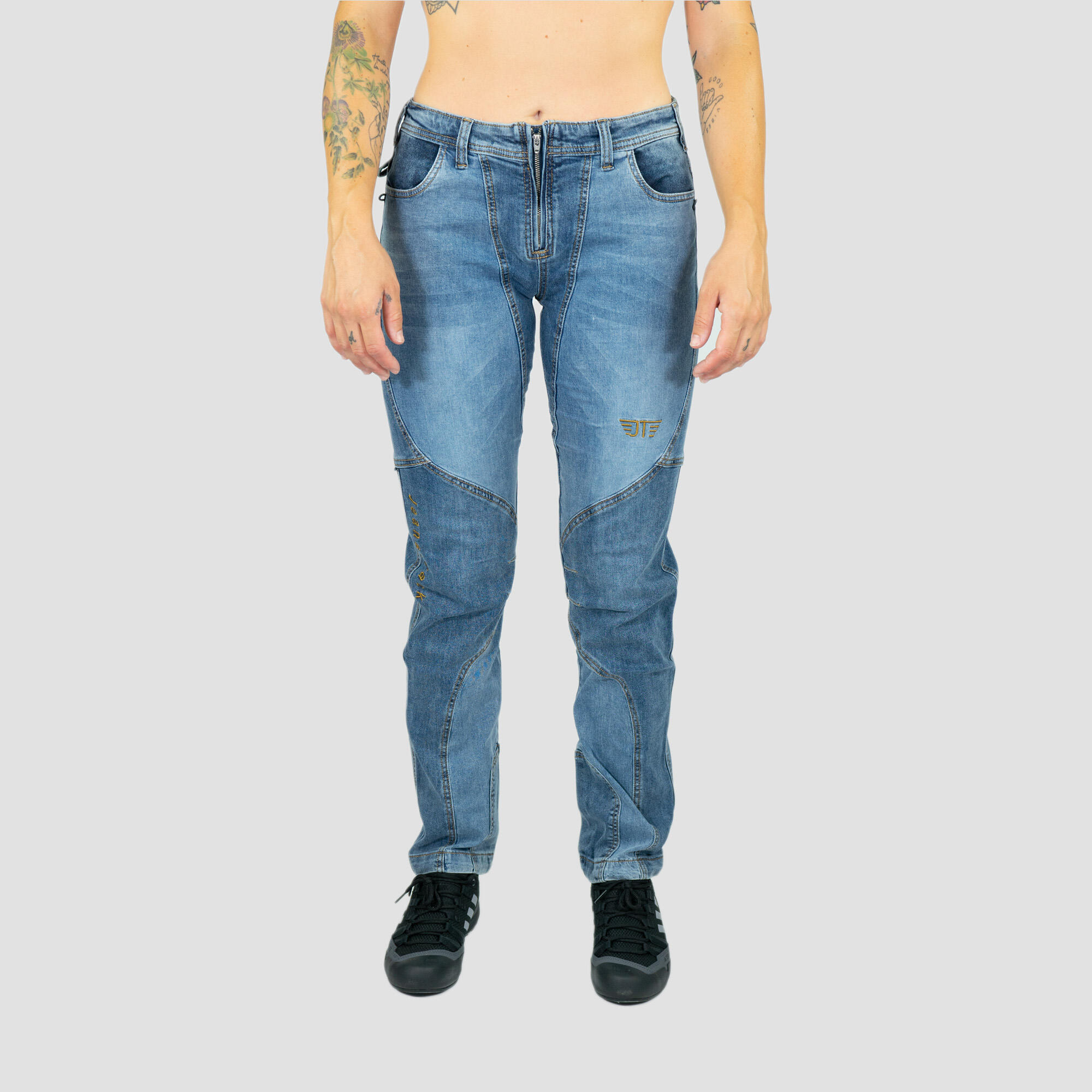 Jeanstrack - Pantalon D'Escalade - Tarkking Tardor Jeans Femme - Pantalons - Bleu - 36 Xs - Decathlon