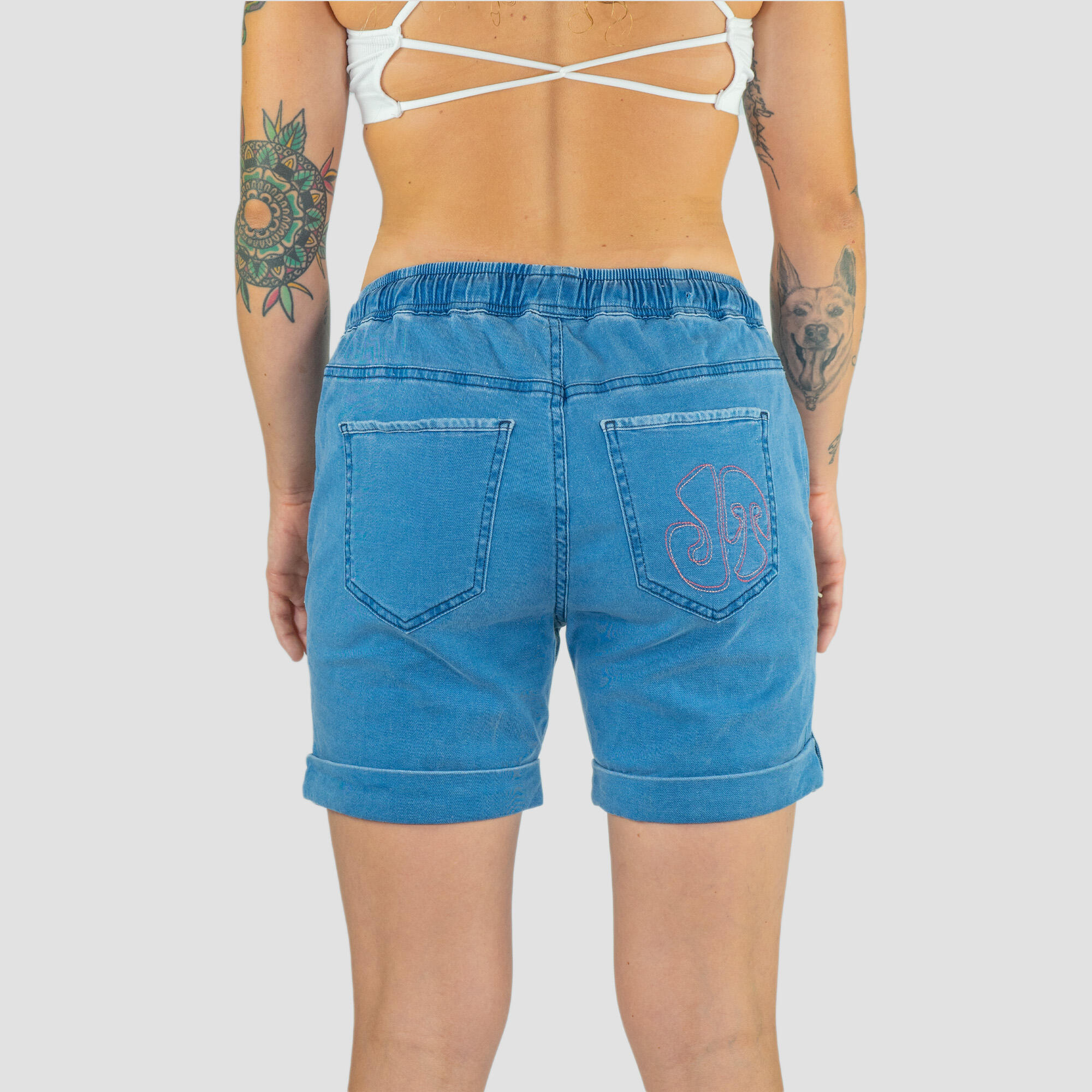 Shira jeans court rinçage pantalon d'escalade féminin 2/7