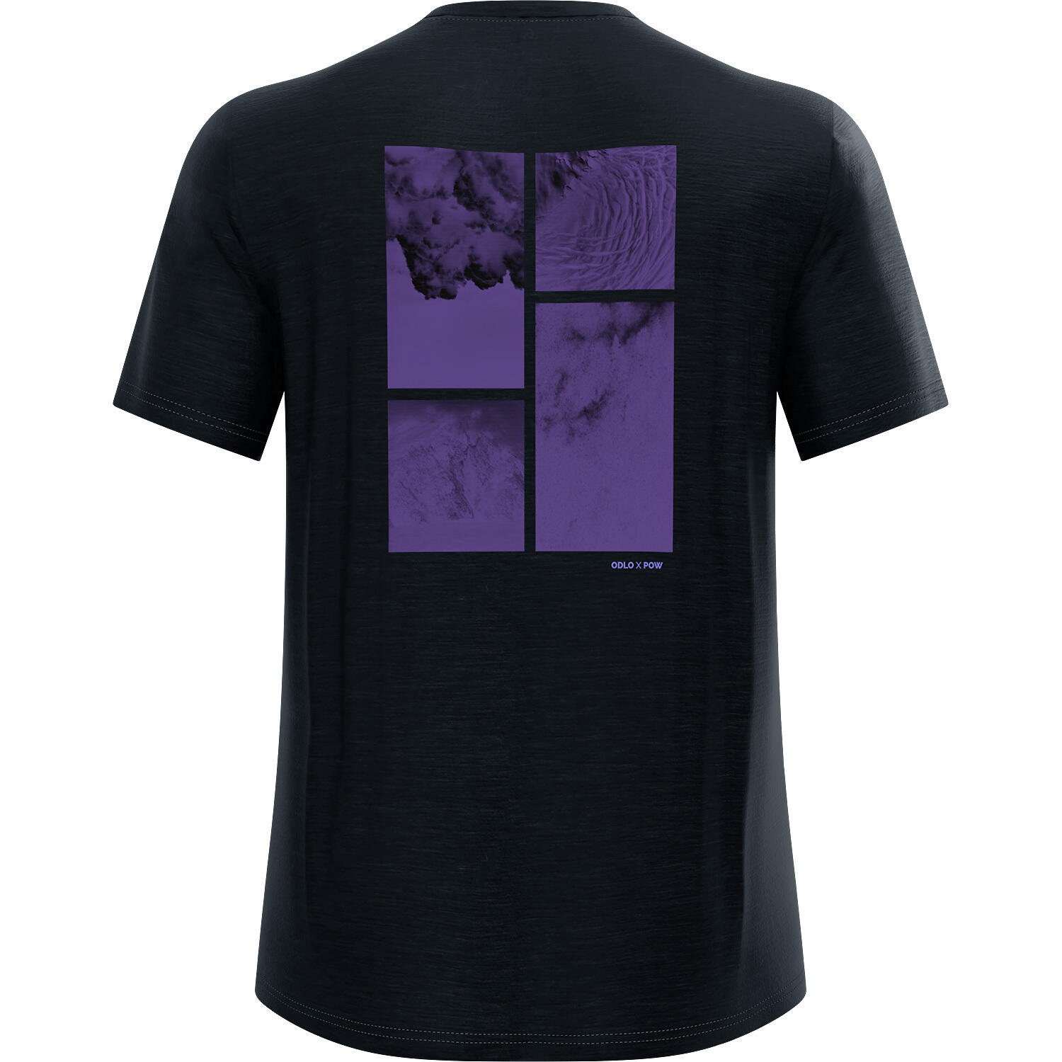 Camiseta técnica Odlo x Pow Hyper Contrast Negro 2/2