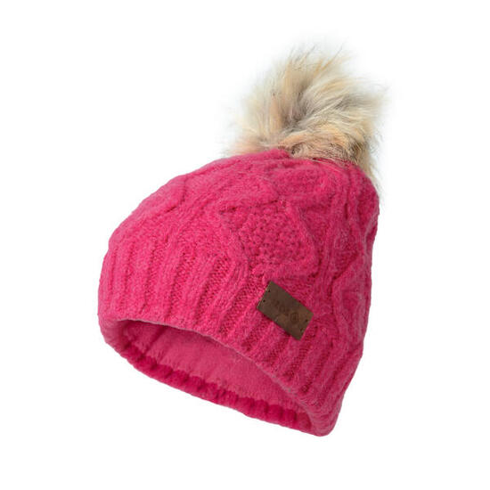 Bonnet en tricot thermique ATHOL avec doublure en polaire et pompon pour l'hiver