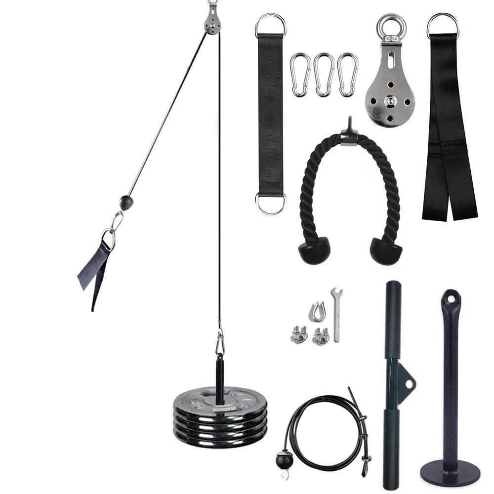 NNEOBA Fitness Pulley Cable Machine System Black