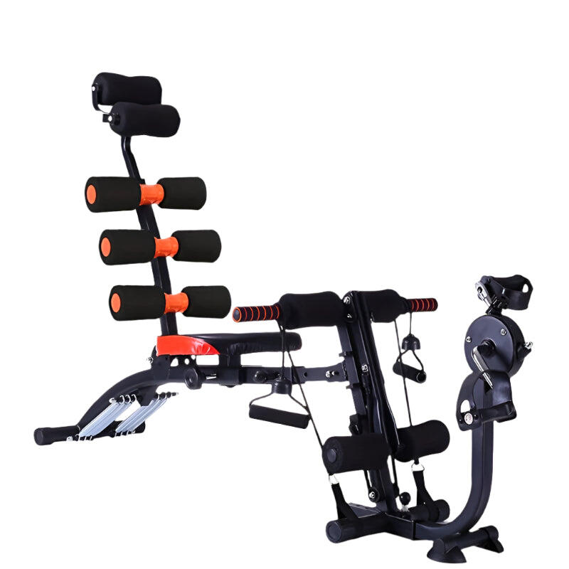 NNETM 6-in-1 Home Gym Ab Crunch Leg Bench