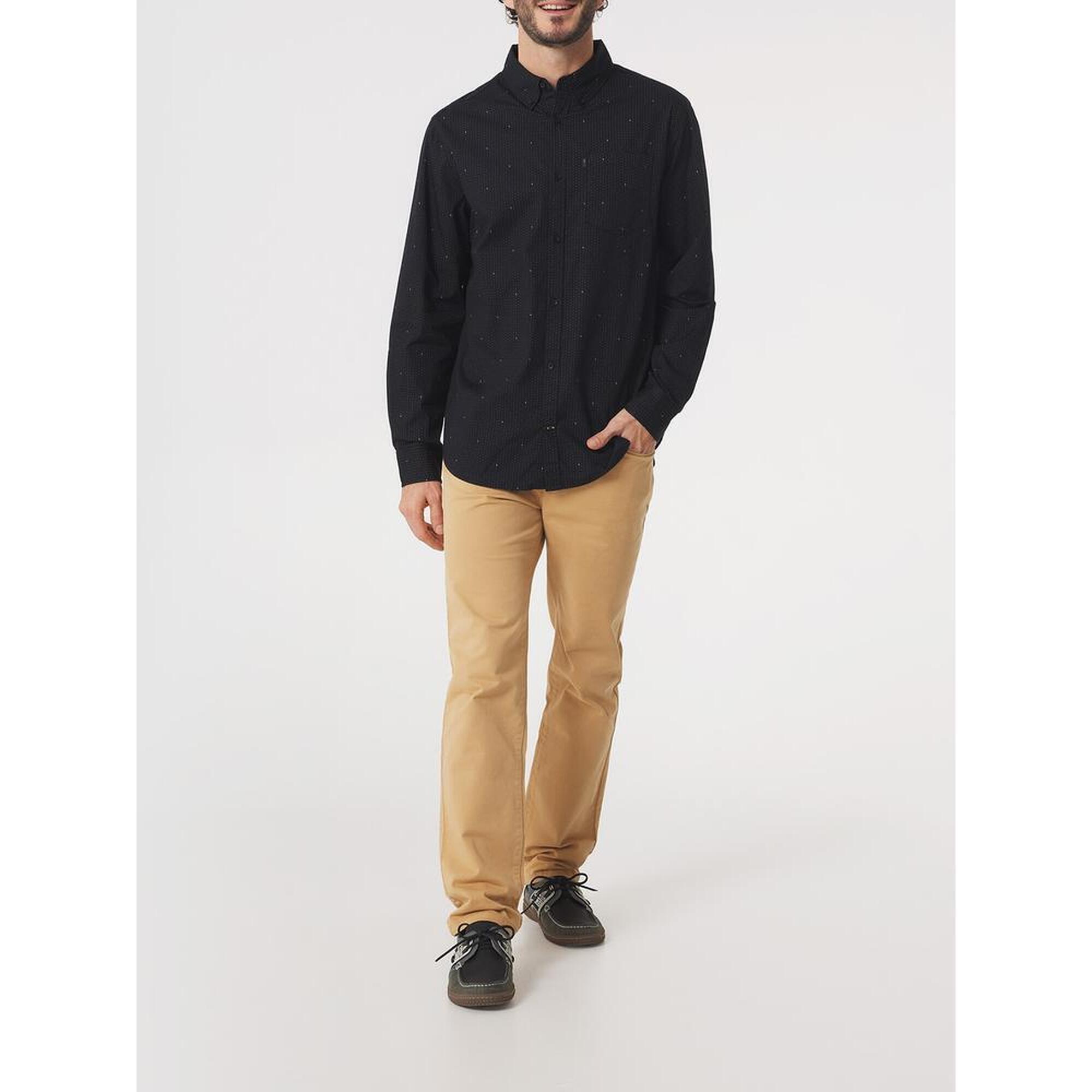 Tbs - Chemise Manches Longues Homme - Syrahche Noir - Chemise Manches Longues - Noir - Decathlon