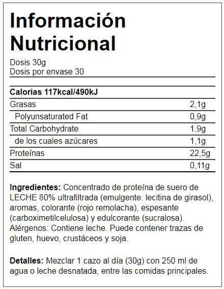 Whey protein - 900g Chocolat blanc et Framboise de Quamtrax 2/3