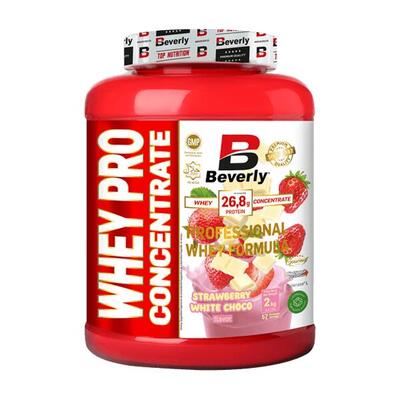 Wei-eiwitconcentraat - 2 kg aardbei witte chocolade beverly nutrition
