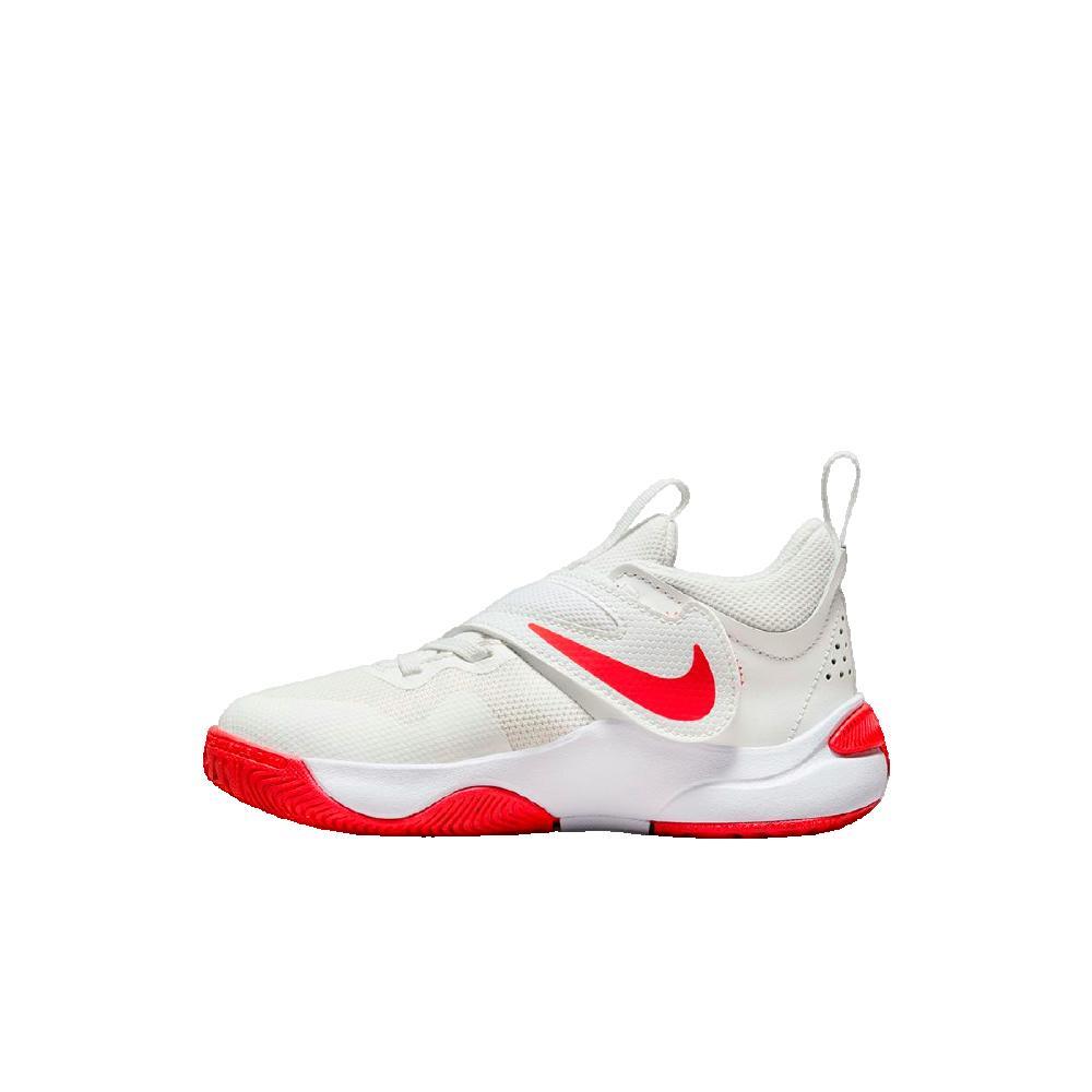 Chaussures Nike Team Hustle D 11 junior blanc/rouge 2/3