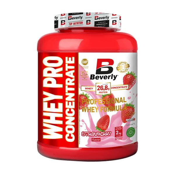 Koncentrat serwatki Whey Pro - 2 kg o smaku truskawkowym Beverly Nutrition