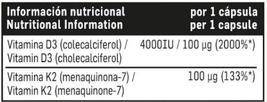 Vitamina D3 + K2 - 60 capsule vegane Beverly Nutrition 2/3