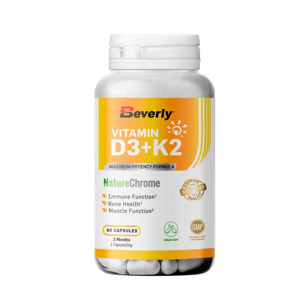BEVERLY Vitamina D3 + K2 - 60 Capsule Vegane Beverly Nutrition