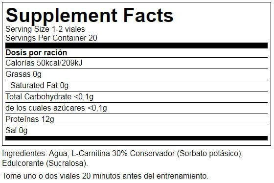 L-carnitine 3000 - 20 vials Citron de Quamtrax 2/3