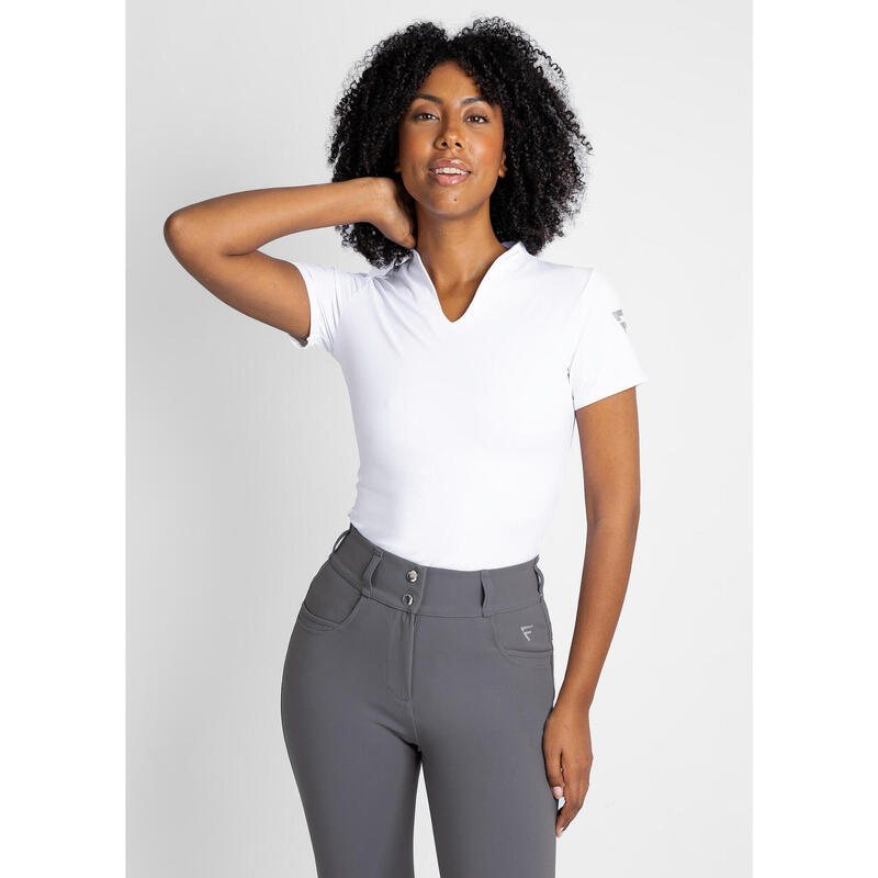 Cămașă de golf femei Calusa negru material tehnic respirabil