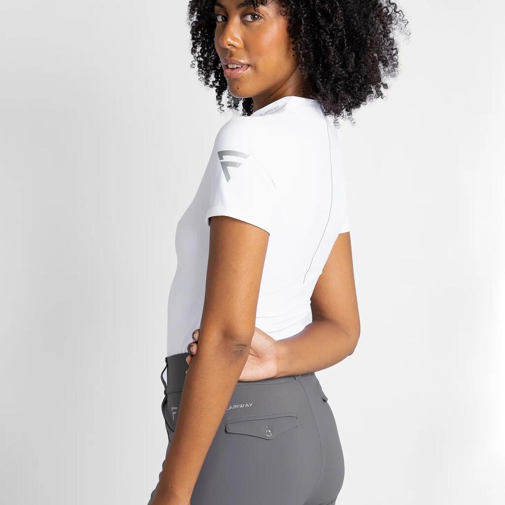 Calusa Golf Shirt White for Women Technical Breathable Fabric