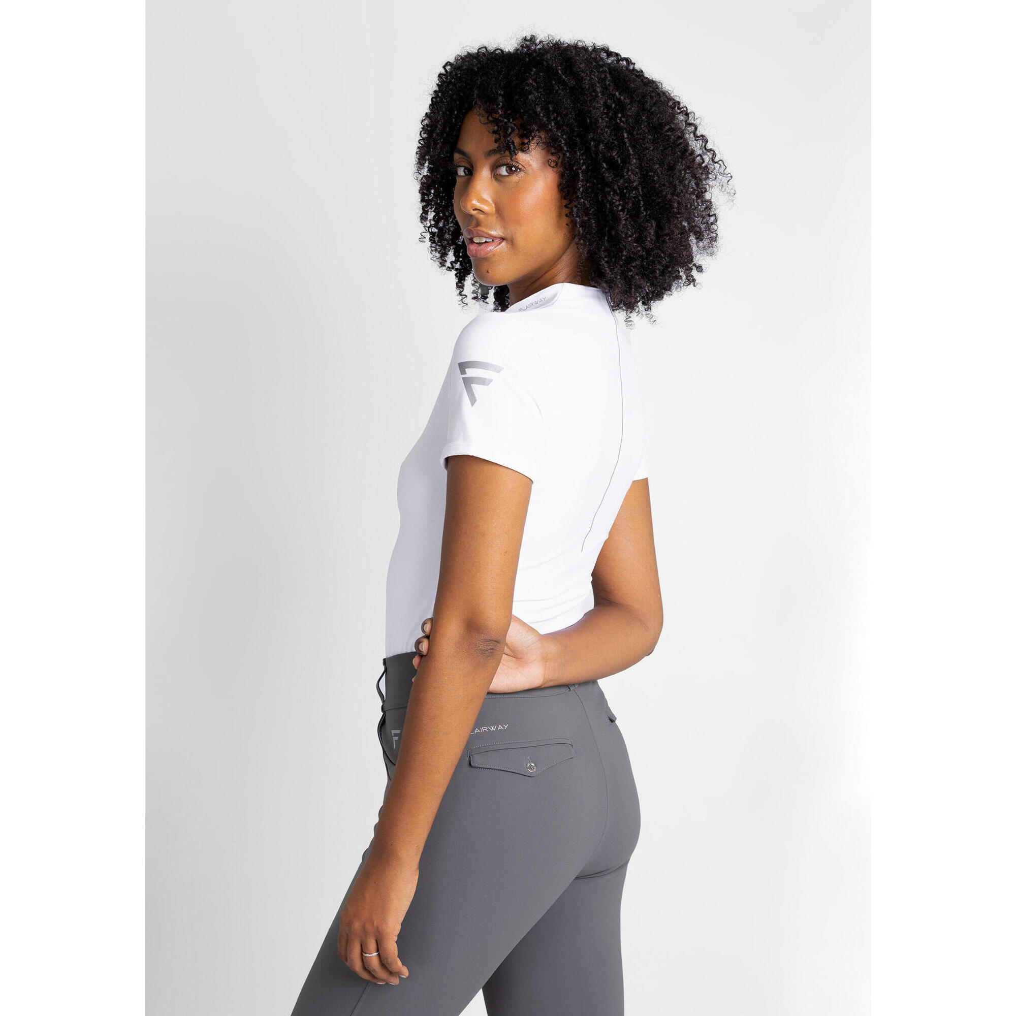 Flairway Golf - Chemise De Golf Femme Calusa Noir Tissu Technique Respirant - Chemise Manches Courtes - Blanc - Decathlon