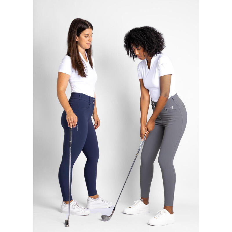 Cămașă de golf femei Calusa negru material tehnic respirabil