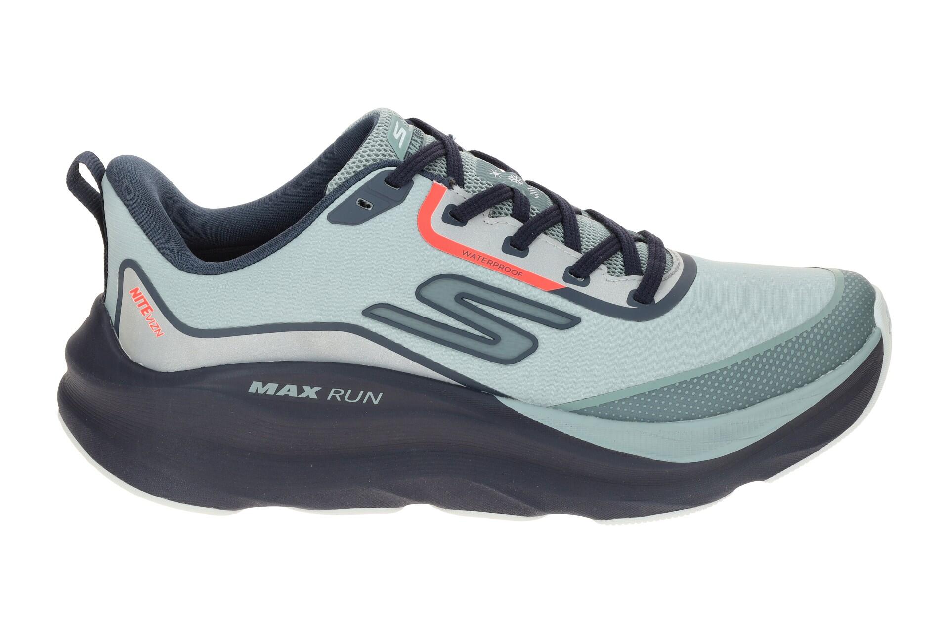 Skechers Max Run Schuhe grau blau Sportschuhe Herren Waterproof 2/7