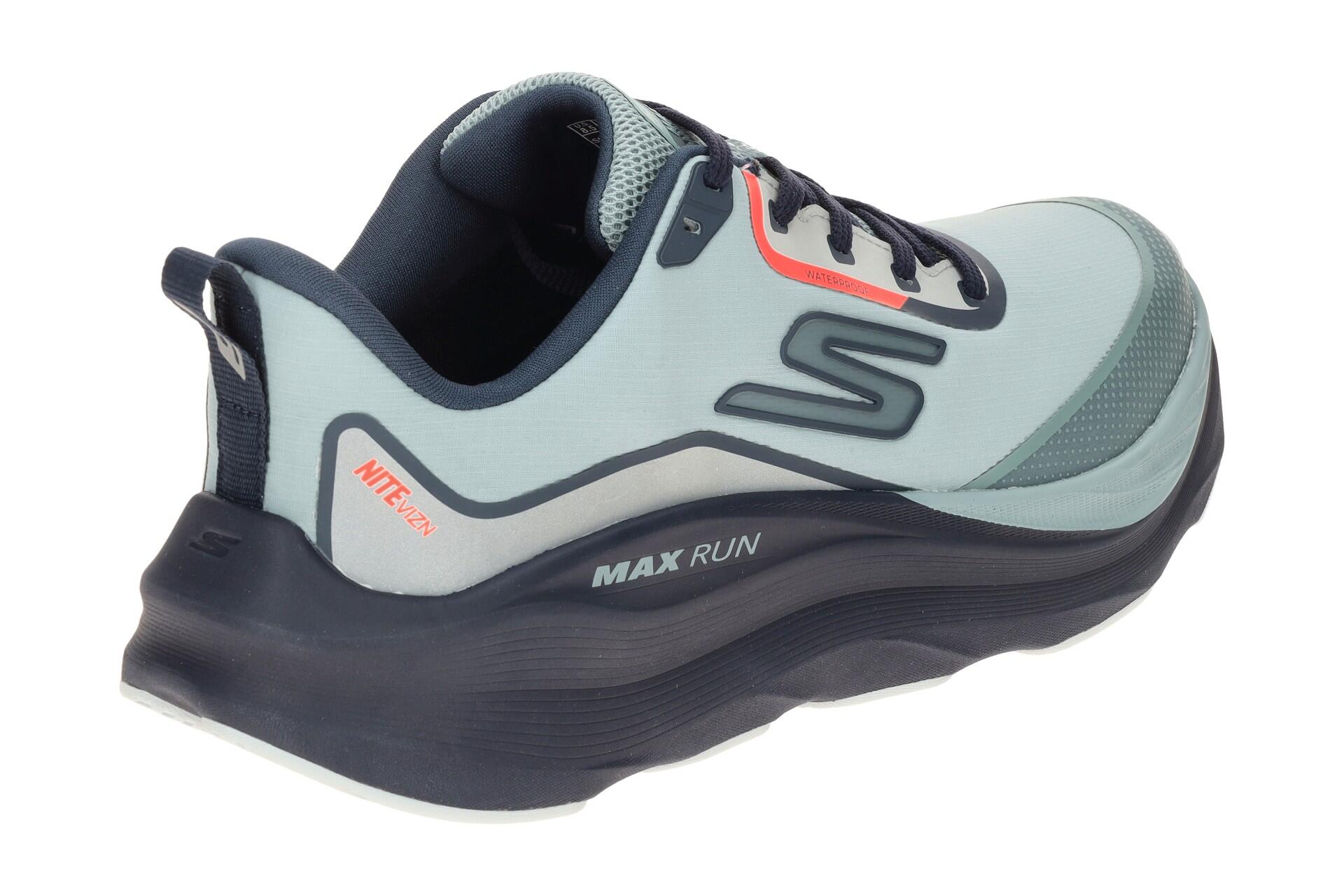 Skechers Max Run Schuhe grau blau Sportschuhe Herren Waterproof 4/7