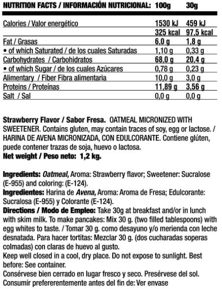 Farina d'avena micronizzata - 1,2 kg Fragola Quamtrax 2/3