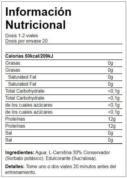 L-Carnitina 3000 - 20 Viales Cola Quamtrax 2/3