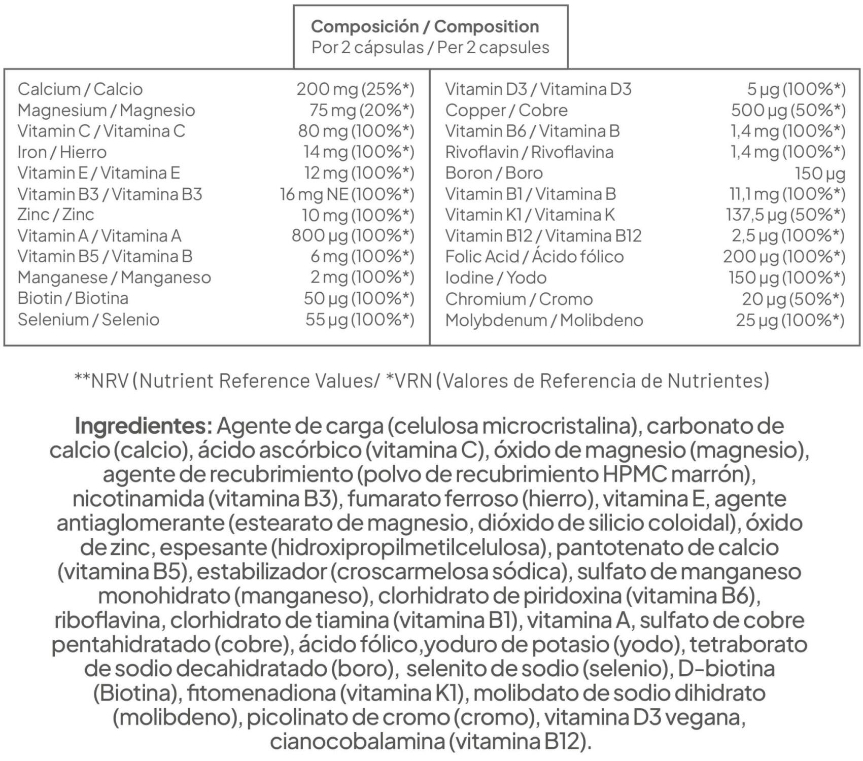 Complesso vitaminico (complesso multivitaminico) - 90 compresse Beverly Nutriti 2/3