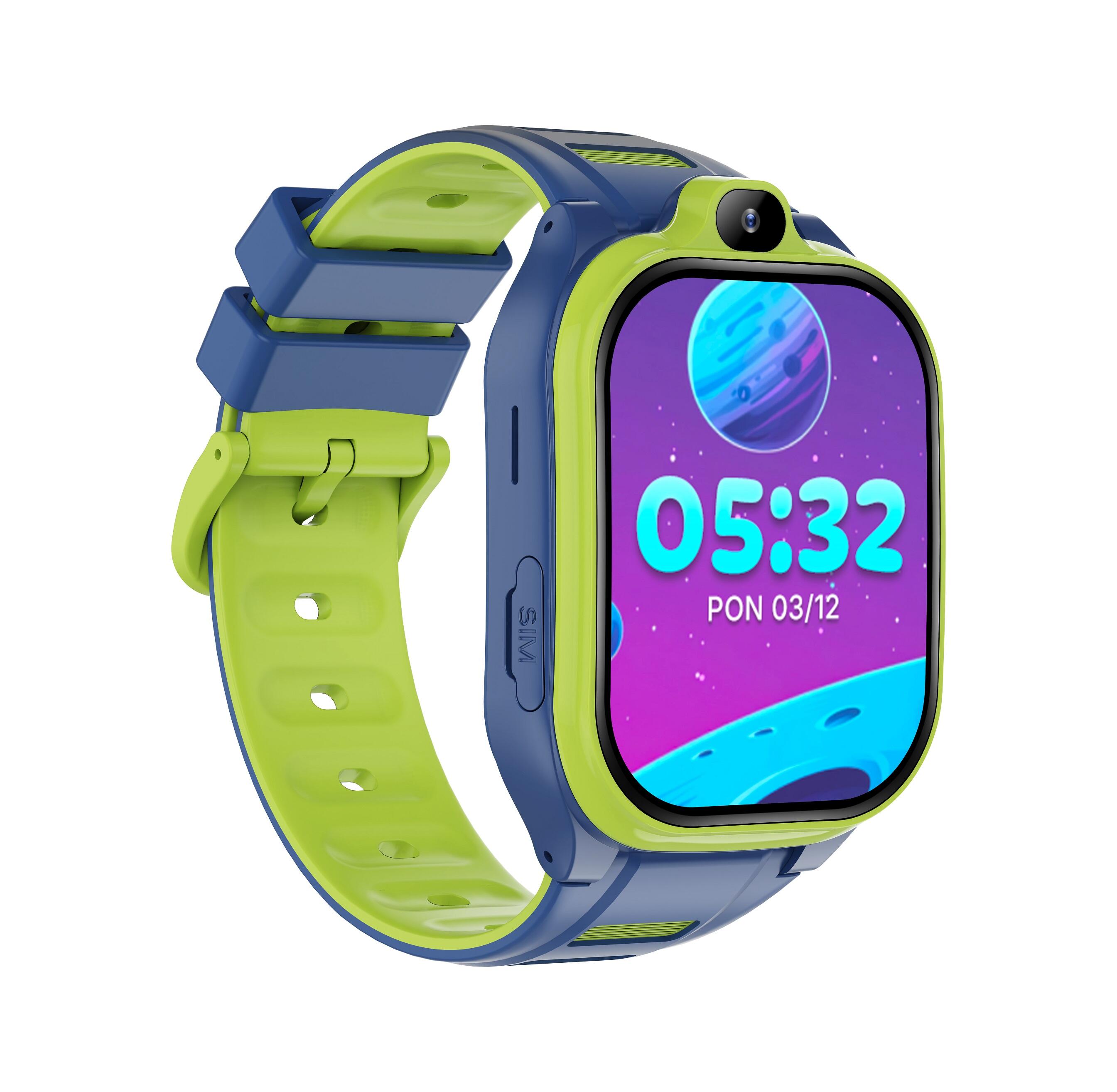 Smartwatch Forever GPS WiFi 4G Kids Boost KW-530 Bleu AI nanoSIM VideoCall 7/7