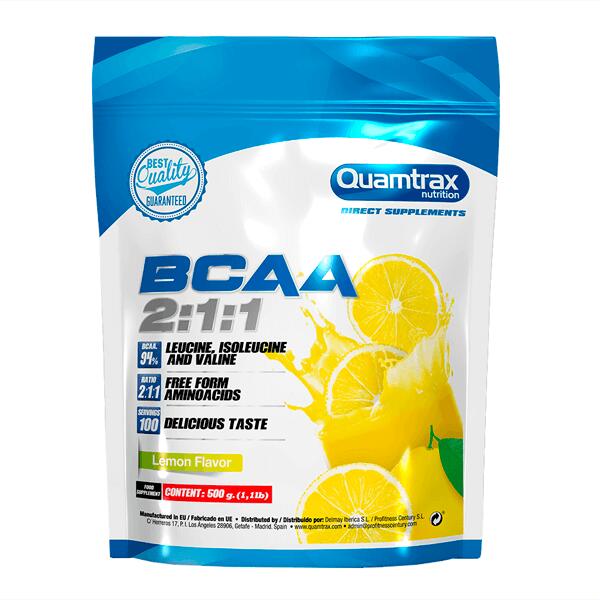 BCAA 2:1:1 - 500 g Lemon Quamtrax