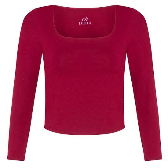 Top Deha Recycled Microfibre Long Sleeve Top Donna