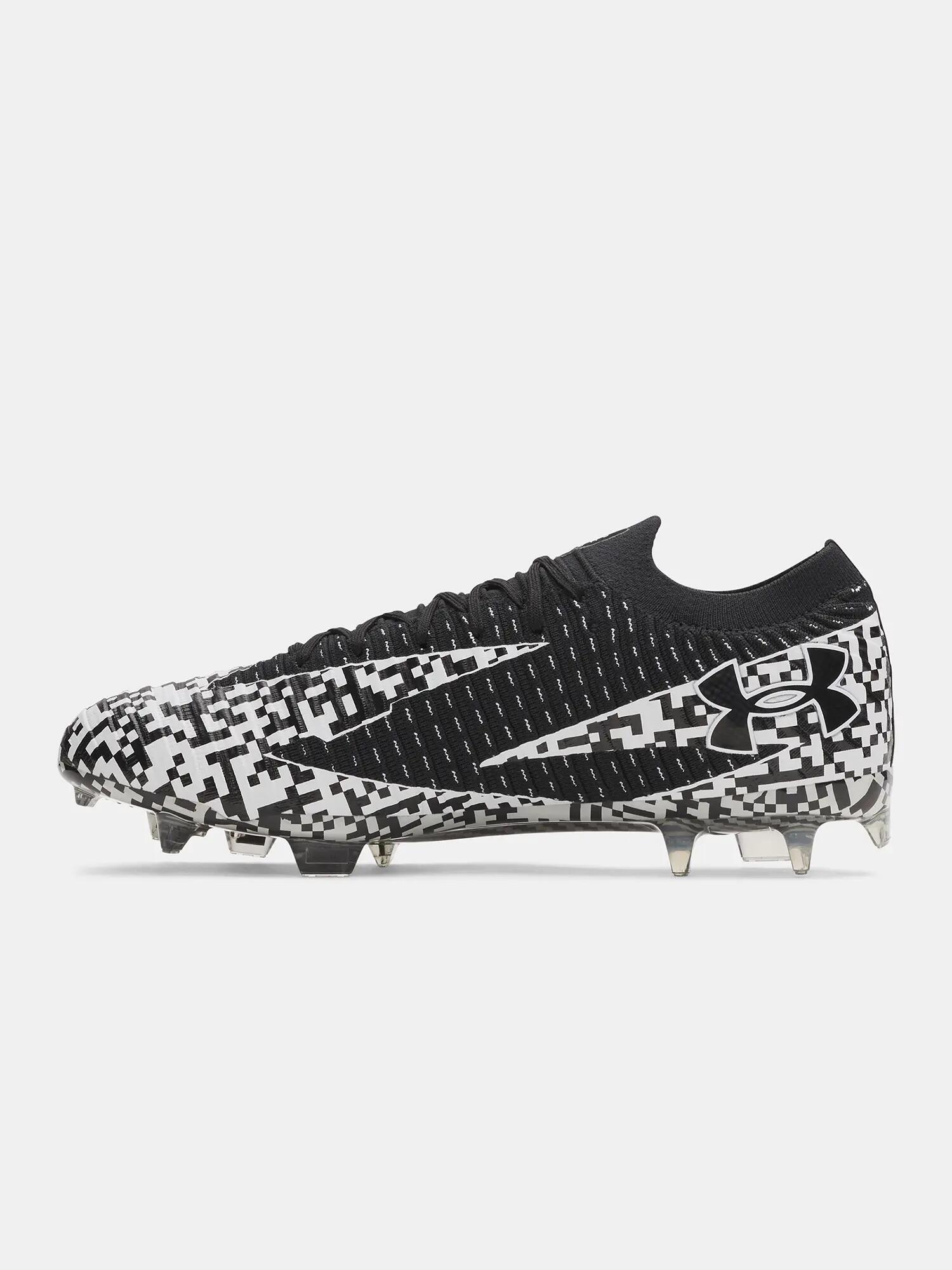 "Elite 3" Fußballschuhe mit festem Boden für Damen Unisex Herren Schwarz/Weiß 2/7