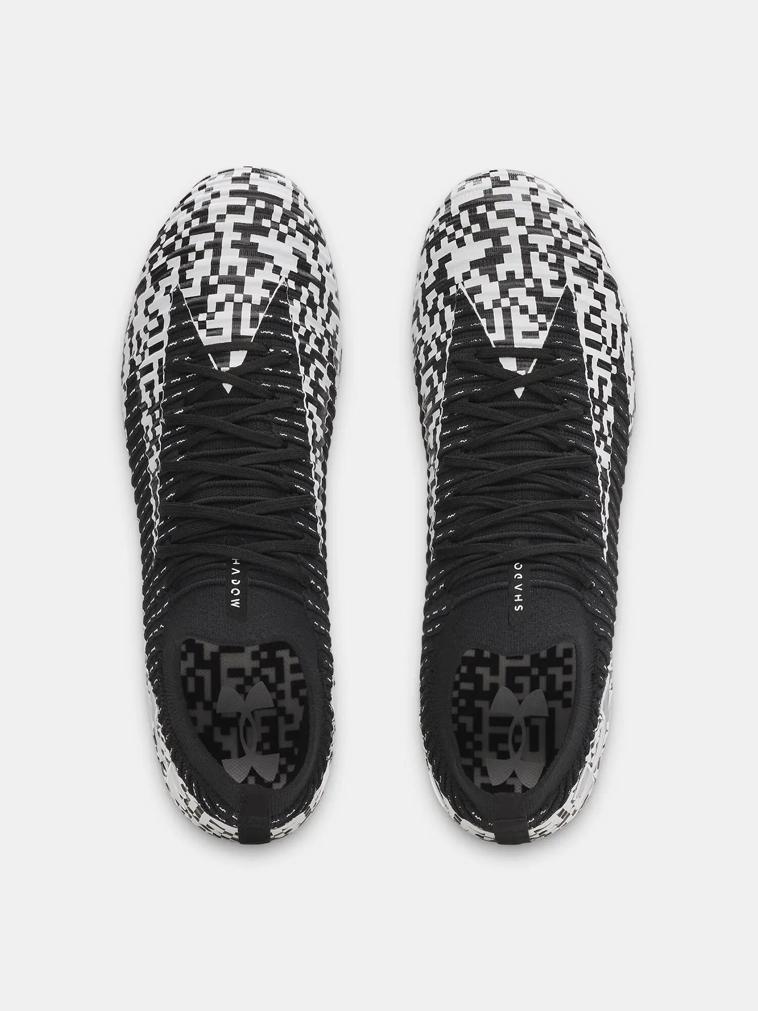"Elite 3" Fußballschuhe mit festem Boden für Damen Unisex Herren Schwarz/Weiß 5/7